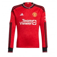 Camisa de time de futebol Manchester United Donny van de Beek #34 Replicas 1º Equipamento 2023-24 Manga Comprida